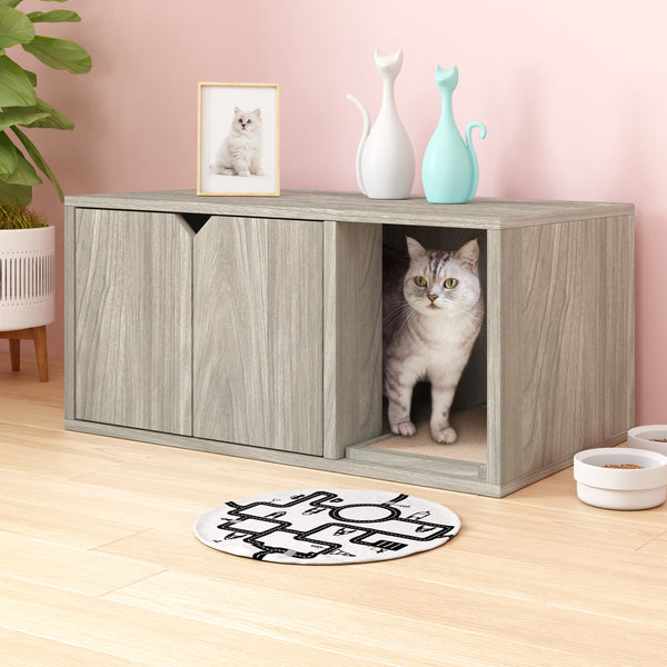 Cat Litter Box in Aspen Grey Eco Friendly Way Basics