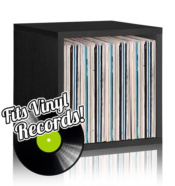 Way Basics Dylan Single Cube Vinyl Record Storage White