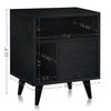 Gramercy Bedside Table, Black Woodgrain