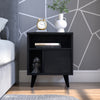 Gramercy Bedside Table, Black Woodgrain