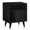 Gramercy Bedside Table, Black Woodgrain