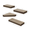 Cat Scratcher Floating Shelf Combo 4 Pack, Royal Walnut (pre-order ships 6/30/25)