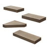 Cat Scratcher Floating Shelf Combo 4 Pack, Royal Walnut (pre-order ships 8/31)