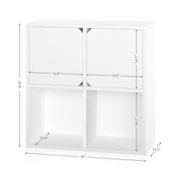 Modular Bookcase with Doors, White (pre-order ships 6/30/25)