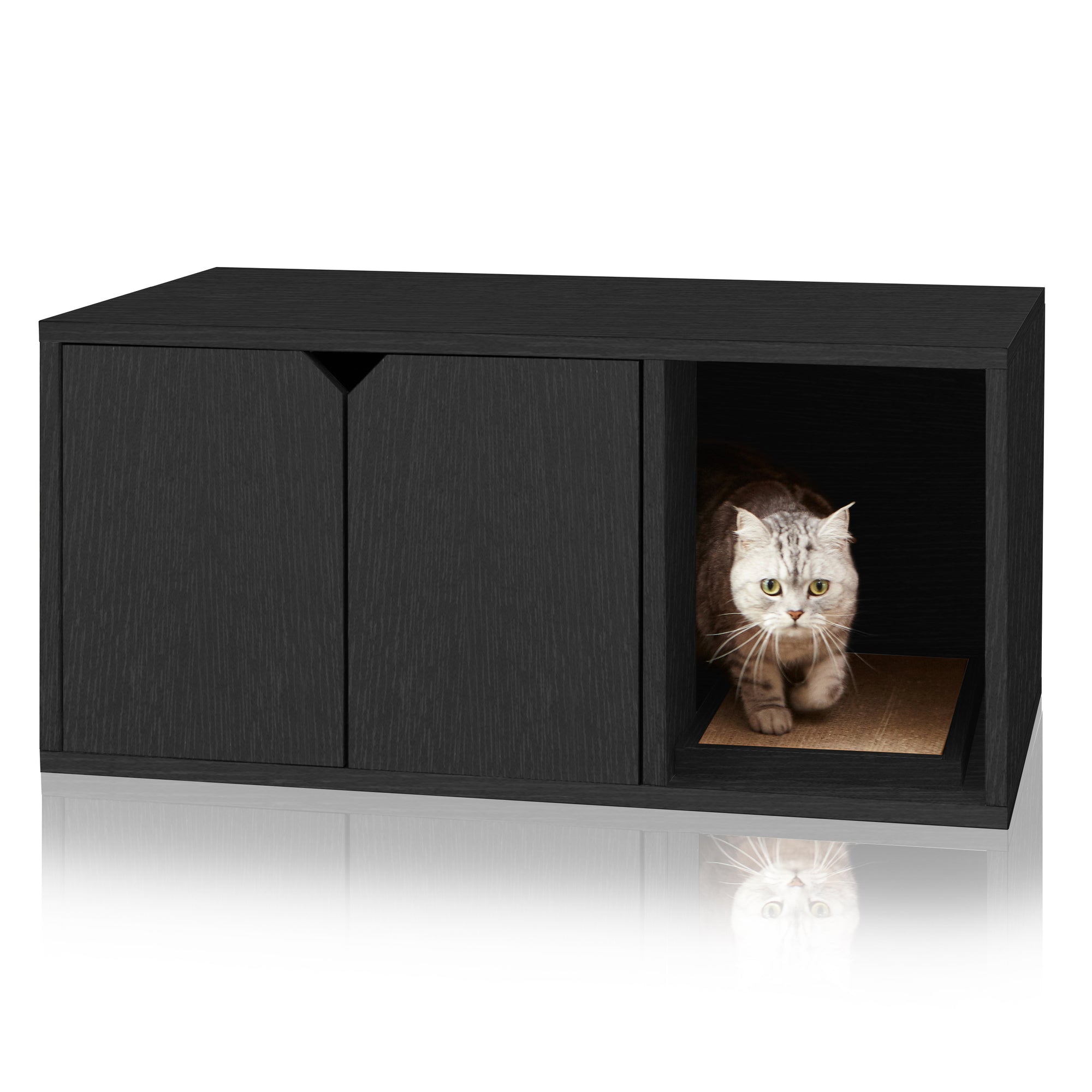 Cat litter shop box black