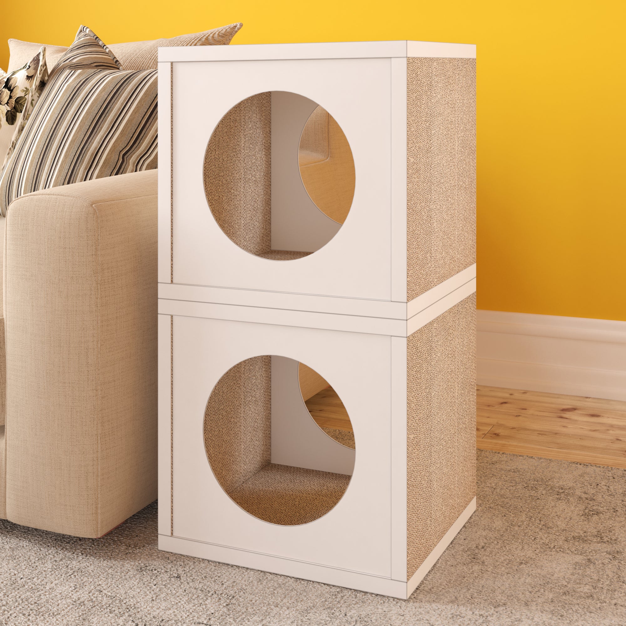 Cardboard cat scratcher cube hotsell