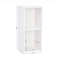 Doubleton 2-Shelf Bookcase, White (pre-order ships 6/30/25)