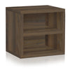 Stack Cube with Shelf, Royal Walnut (pre-order ships 8/31)