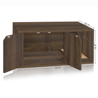 Katville Litter Box Enclosure, Royal Walnut (New Color) (pre-order ships 8/31)