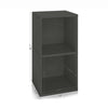 Presley Double Cube Vinyl Record Storage, Charcoal Black (pre-order ships 8/31)