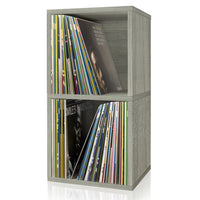 Presley Double Cube Vinyl Record Storage, London Grey (pre-order ships 8/31)