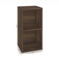 Presley Double Cube Vinyl Record Storage, Royal Walnut (pre-order ships 6/30/25)