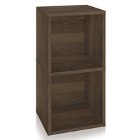 Presley Double Cube Vinyl Record Storage, Royal Walnut (pre-order ships 6/30/25)