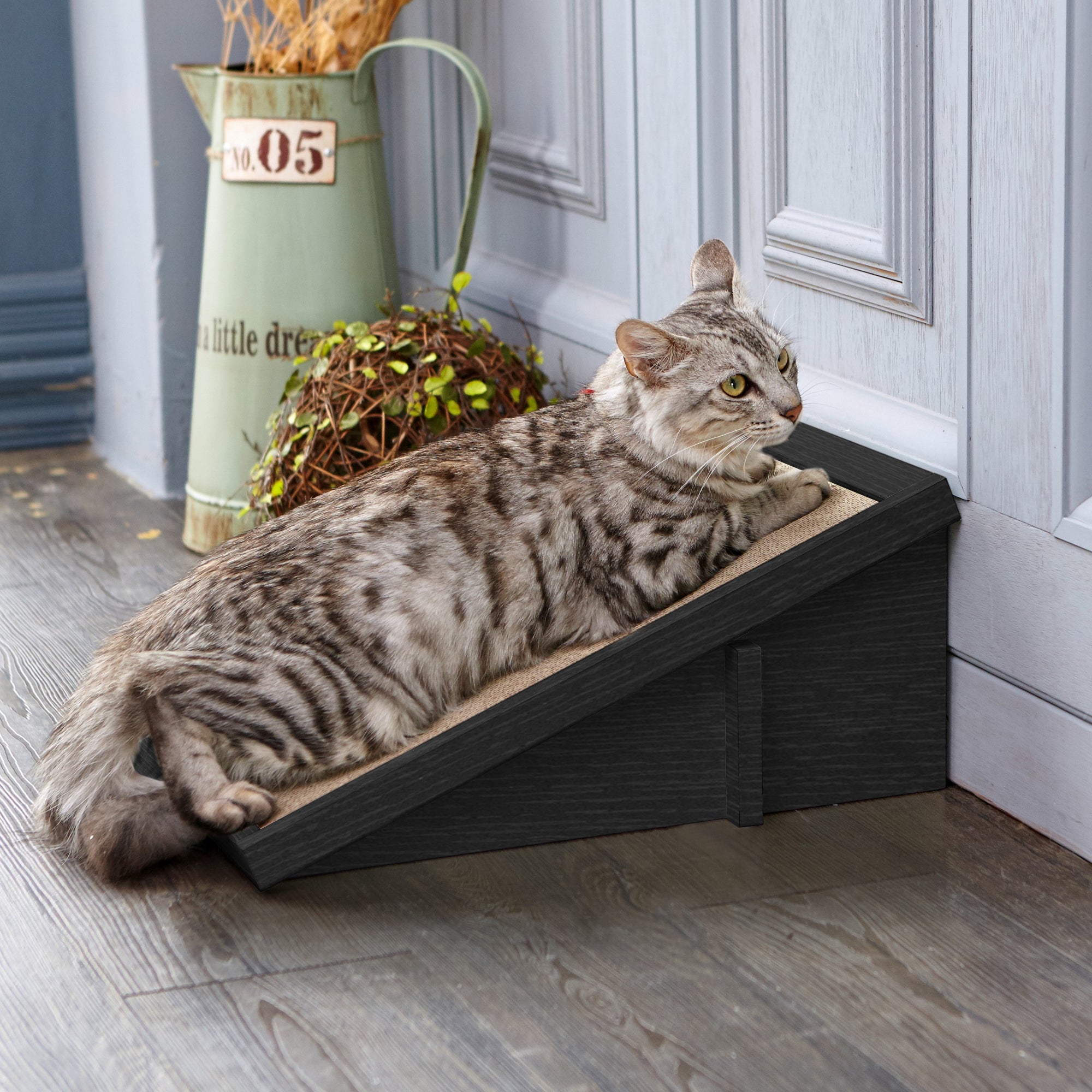 Way Basics Cat Scratcher Wall Pad - Espresso